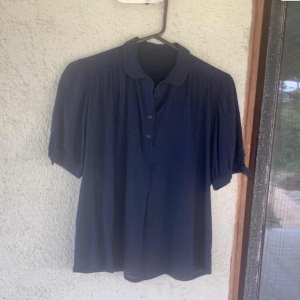 100% COTTON SHORT SLEEVE BLOUSE